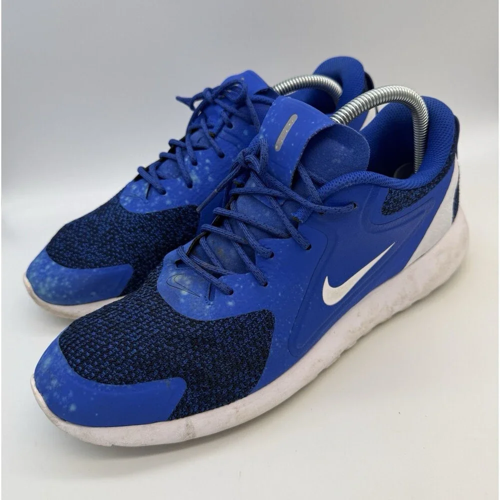 Nike Blue Running Shoes Men's Size 12 Mesh Sneakers - No Insoles, Bleach Stains